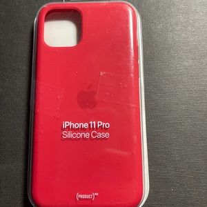 Iphone 11 pro silicon case (red)  Original